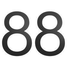 2 Pcs 4 Inch House Numbers Self-adhesive Acrylic Modern House Number Black 8