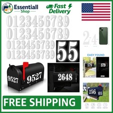 60 Pack Waterproof Vinyl Mailbox Numbers - Bright White for Easy Identification