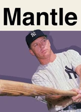 Mickey Mantle Artist Signed Baseball Art Card 2/10