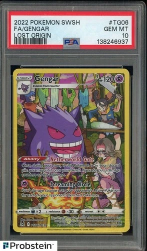 2022 Pokemon SWSH Lost Origin #TG06 FA Gengar PSA 10 GEM MINT