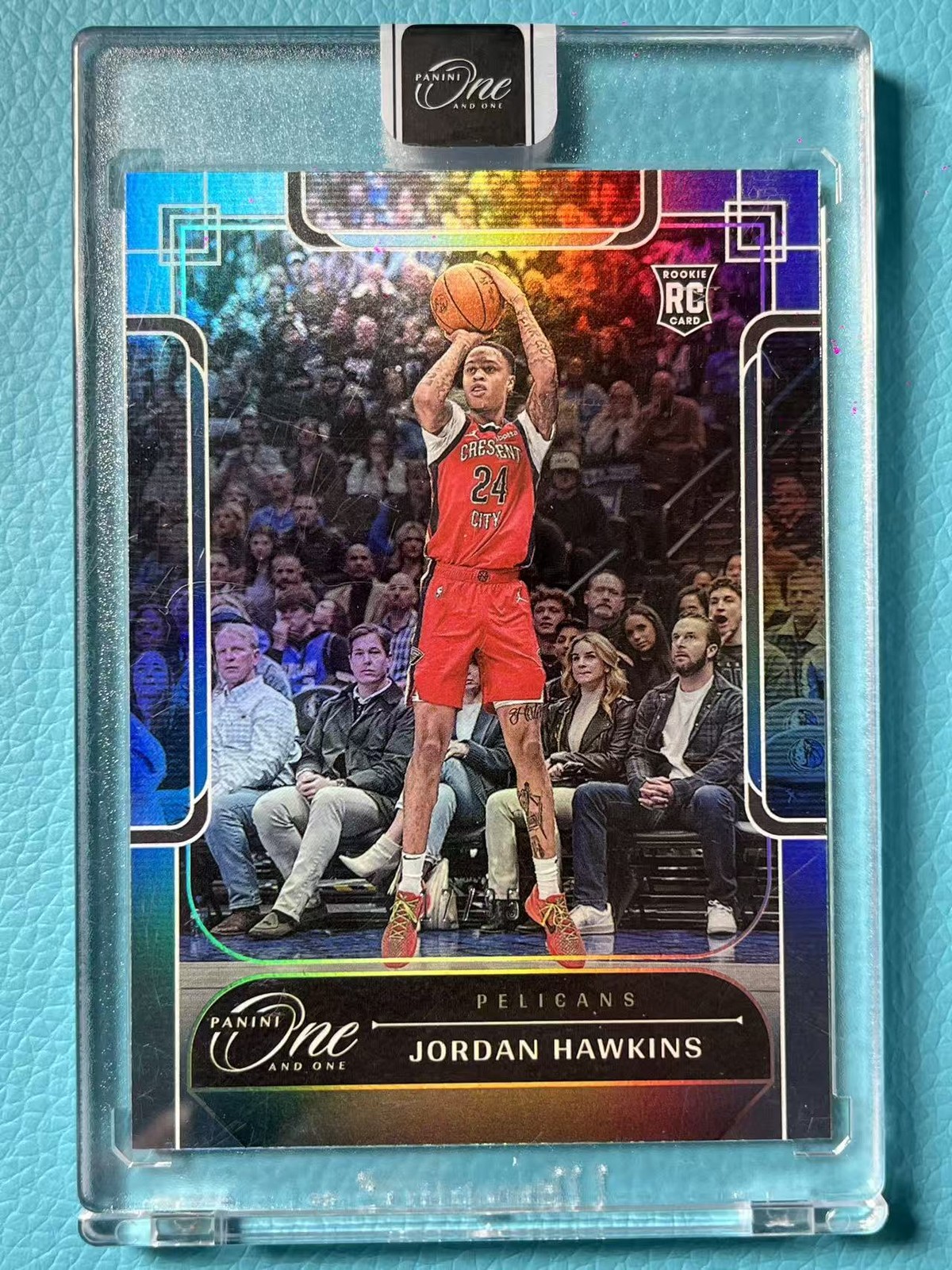 Jordan Hawkins 2023-24 Panini One And One 17/35 Base Blue RC Pelicans #114