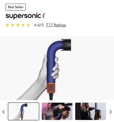 Dyson Supersonic R Hair Dryer HD18 120v Vinca Blue/Topaz - BRAND NEW IN BOX
