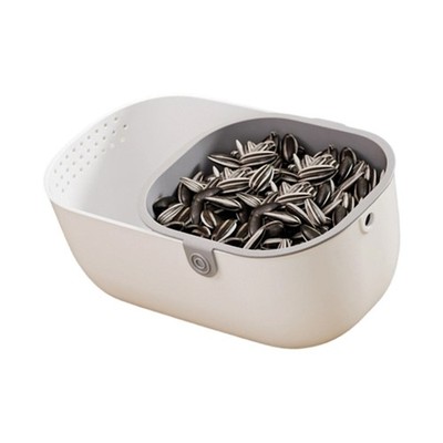 Creative Rice Cleaning Basket With Ergonomic Hold For Vegetables Fruits Washing