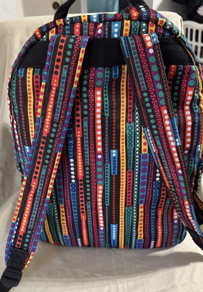 Mochila Kipling coloridos puntos y rayas. Nylon, lavable a máquina Foto 3 de 4