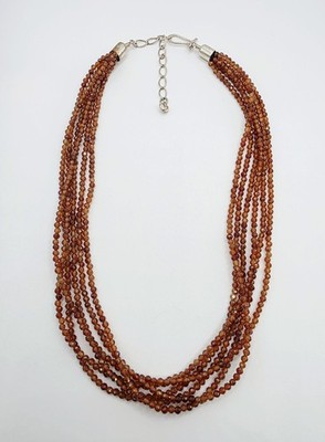 Jay King Mine Finds DTR 925 Sterling Silver Multi Strand Gemstone Necklace 21''