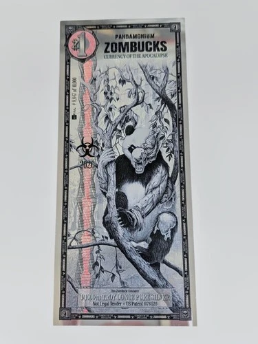 New Listing2026 1 Zombucks World Pandamonium Silver Note