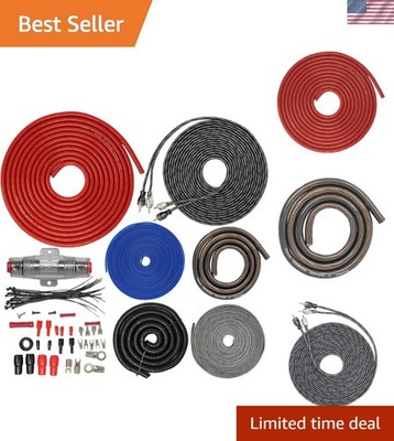 2500W 4 Gauge Amp Wiring Kit -  Sound Installation Accessories Included