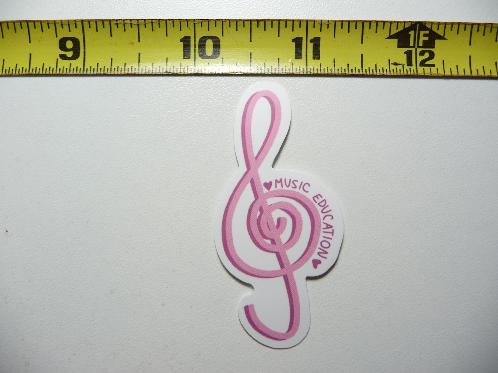 Music Note Hearts Decal Sticker for Musicians and Band Fans