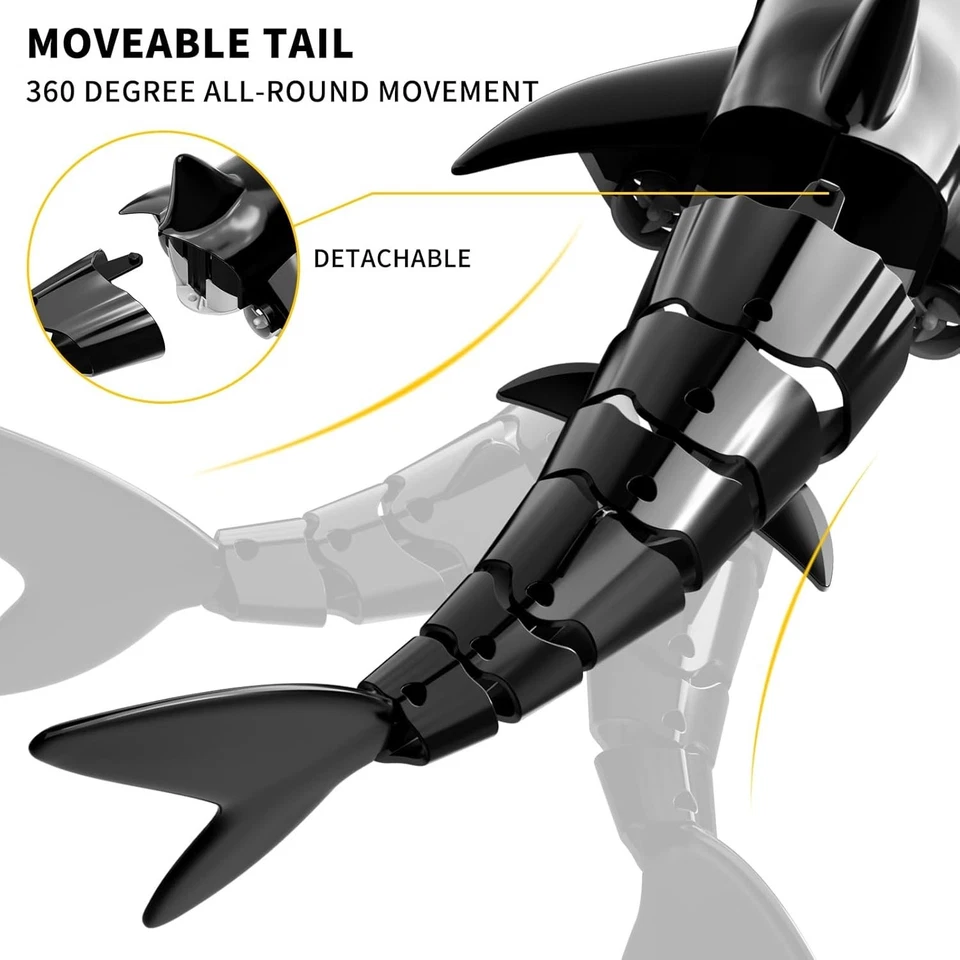 2.4Ghz Remote Control Shark Toy for Pool, 1:18 Scale High Simulation RC Shark wi - Image 2 of 4