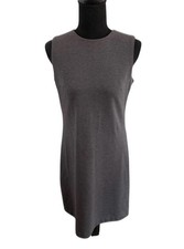 Calvin Klein Womens Shift Dress Sizes 4 Gray Career Back Exposed Zip Classic