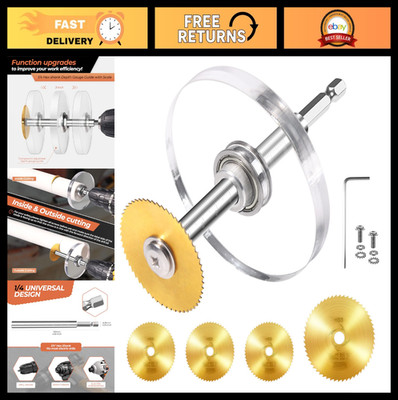 PVC Pipe Cutter Tool Set - 4 Titanium Coated Blades, Adjustable Depth Gauge, Hex
