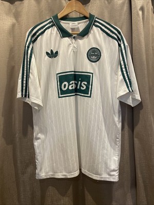 Oasis Live 25 Special Edition Fußballtrikot. Größe 2XL. herren. Weiß/Grün.