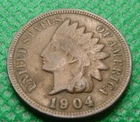 1904 Indian Head Cent  Better Grade Coin with Liberty  #F18