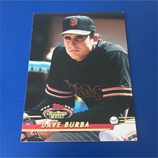 Topps 1993 Stadium Club Dave Burba #245 Rookie MLB Baseball Card Giants. rookie card picture