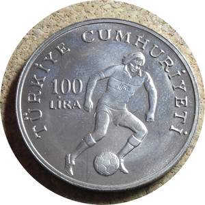 elf Turkey 100 Lira 1982 World Cup Soccer 