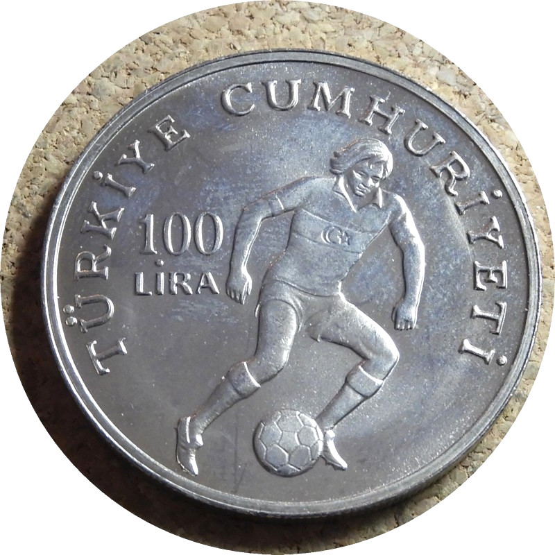 elf Turkey 100 Lira 1982 World Cup Soccer 