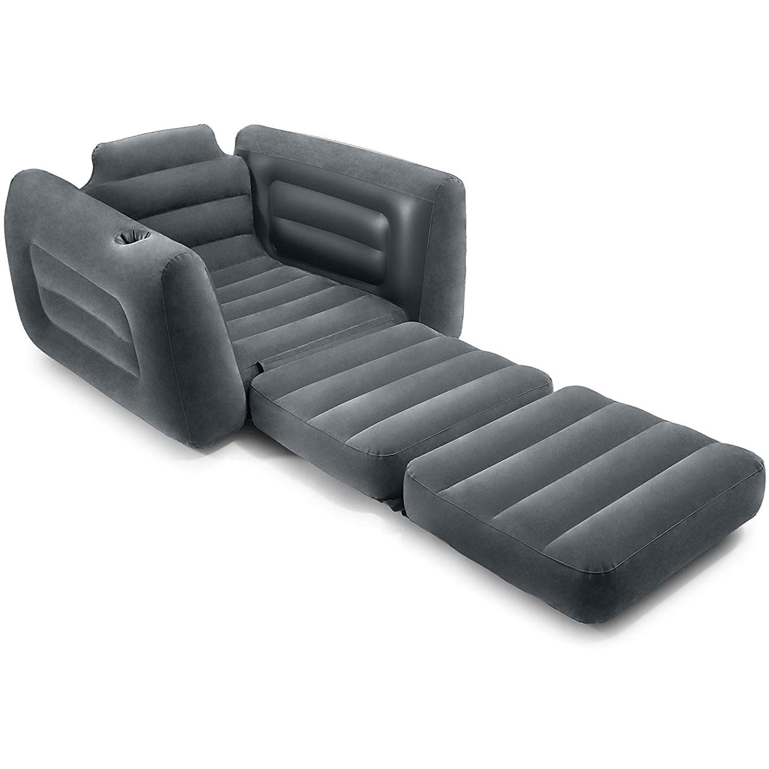 Intex Divano Letto Lounge Poltrona Letto Gonfiabile per Ospiti 117x224x66 cm foto 5