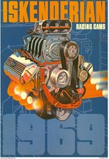 Vintage Reproduction Racing Poster 1969 Ed Iskenderian Racing Cams 427 Ford Vintage Reproduction Racing Poster 1969 Ed Iskenderian Racing Cams 427 Ford