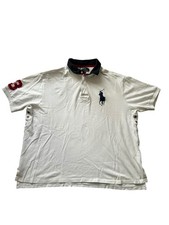 Polo Ralph Lauren Mens 2XLT White Big Pony Rugby Polo Shirt
