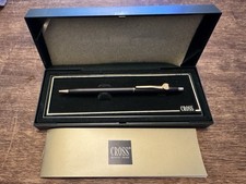 Cross Classic Century Ballpoint Pen Black  23k Gold, Made In USA 2502  NOS 