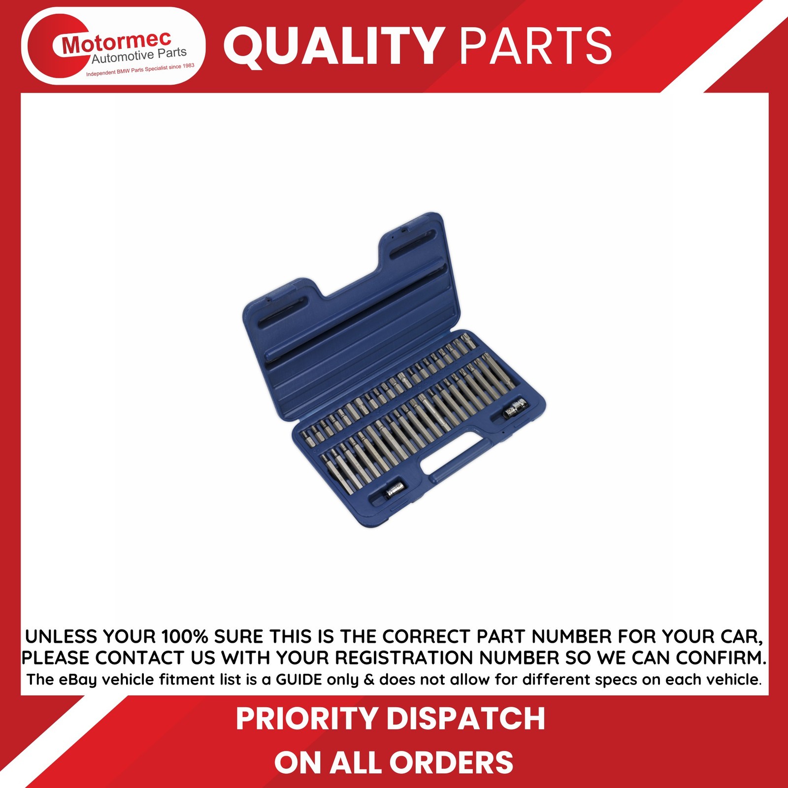 Sealey AK219 42 Piece 3/8 & 1/2 -Star*/Hex/Spline Bit Set - Image 15