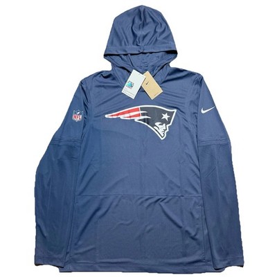 Nike New England Patriots 2025 Rivalries Sideline Lightweight Hoodie Storm Blue