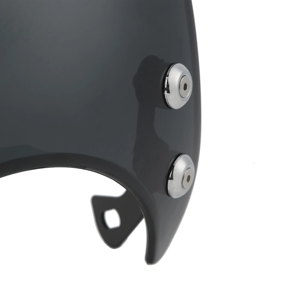 »Retro Motorcycle Windshield PC Wind Deflector For 5-7in Headlight - Image 3 of 4