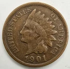 1901 Indian Head Cent F As Shown You Grade it! IHC Penny Type Coin Free Ship!