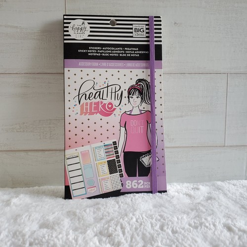 The Happy Planner Healthy Hero Accessory Book Read Description