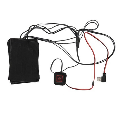 Winter Heated Jacket Vest Metal Fiber Heating Pads Electric Warm Clothing 8- SET