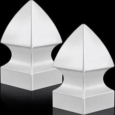 2 Pcs Gothic Vinyl Fence Post Caps Picket Fence Caps PVC Vinyl Decking Caps W...