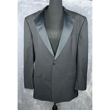 Burberrys Vintage Wool Tuxedo Jacket Formal Shawl Lapel Blazer Mens 44R