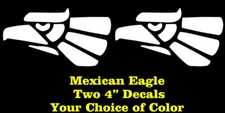 2 Pack Mexican Eagle Graphic Vinyl Decal Car Truck Window Laptop Tablet Tumbler