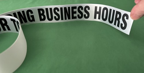 Insegna adesiva indicatore uscita porta business Adams ASSA 'Deve rimanere sbloccato' 4089 - Foto 7 di 9