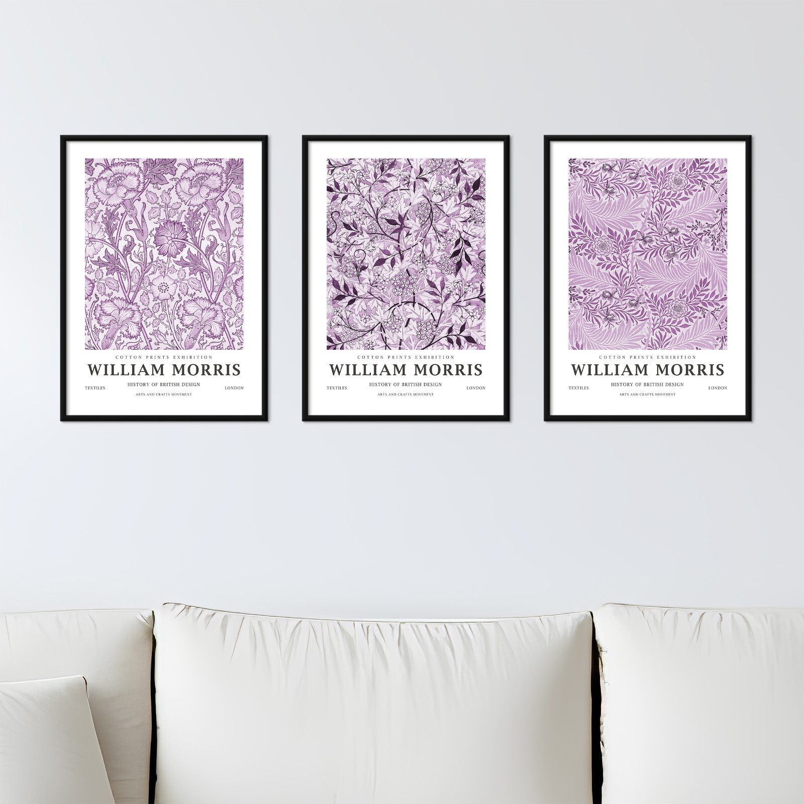 Set of 3 William Morris Vintage Classic Art Prints - Home Wall Art Gift A3 A4 A5