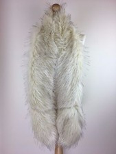 UK Ladies Women Winter Female Long Faux Fur Collar  neck Warmer shawl wrap stole