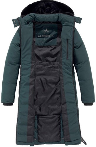 NEUF : MANTEAU MATELASSÉ VERT FONCÉ PARKA CEINTURE CAPUCHE 48 50 FLASH ALPIN 190€ *20029910 - Photo 1 sur 20