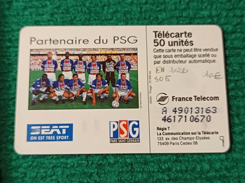 TELECARTE PRIVEE / PHONECARD France 50U - SEAT CORDOBA PARTENAIRE PSG SO5 EN1026 - Imagen 2 de 2