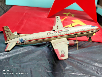 VINTAGE AIRPLANE OLYMPIC AIRWAYS TOY AA N4070A GREEK