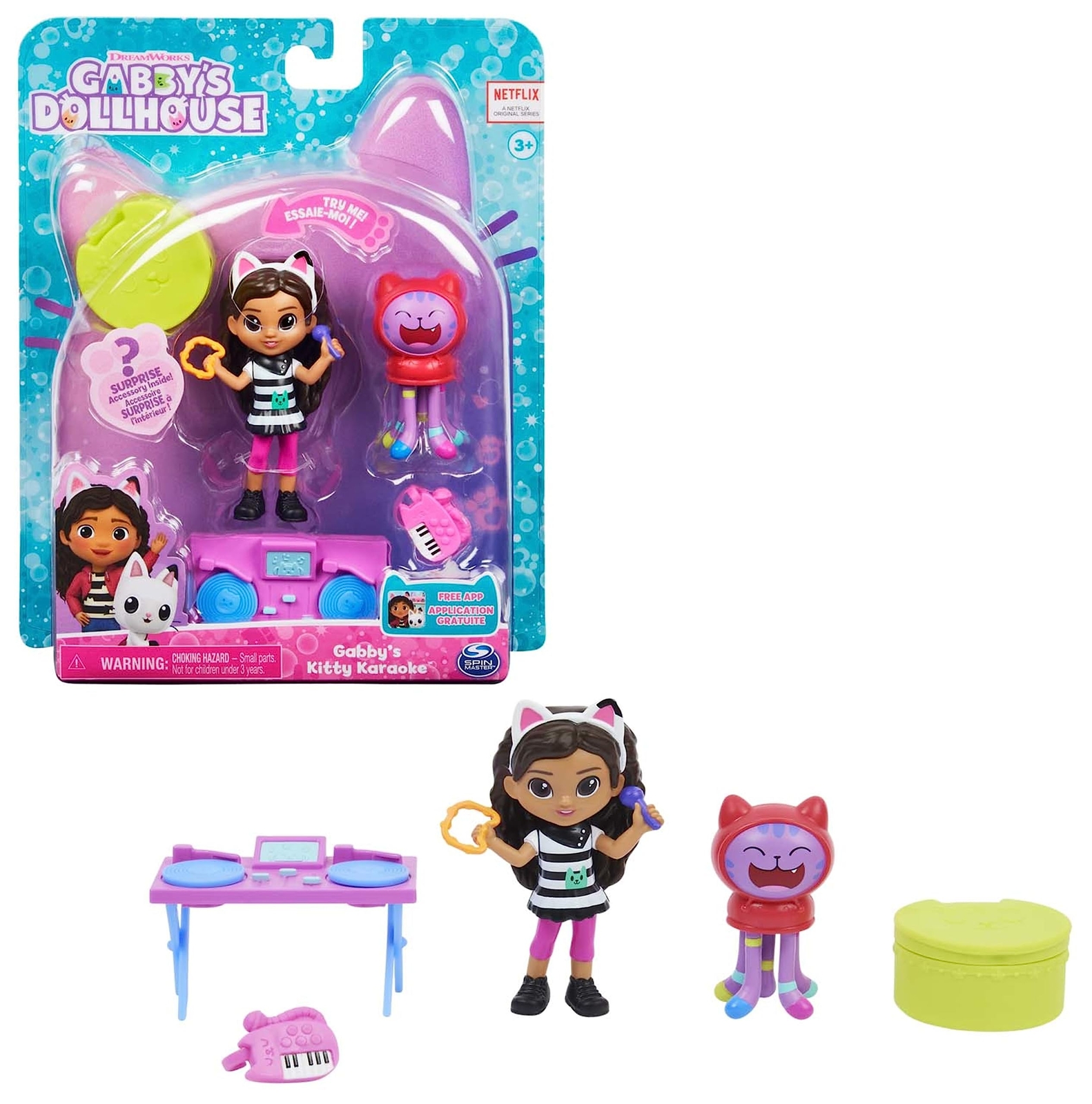 Gabby'S Dollhouse Cat-Tivity Set Kitty Karaoke Party - Set De Música Con Gabby Un...