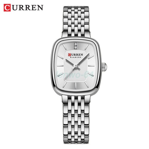 CURREN Women Rectangle Watch Fashion Stainless Steel Quartz Female Girls Watches - Picture 27 of 29