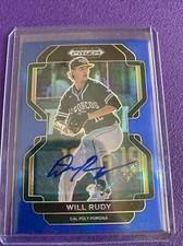 2022 Prizm Draft Picks Baseball Base Auto Blue #PDP162 Will Rudy /99