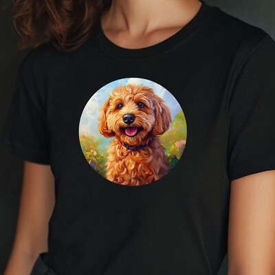 Frauen T-Shirt Cockapoo Porträt Motiv Baumwolle Größe S bis 3XL