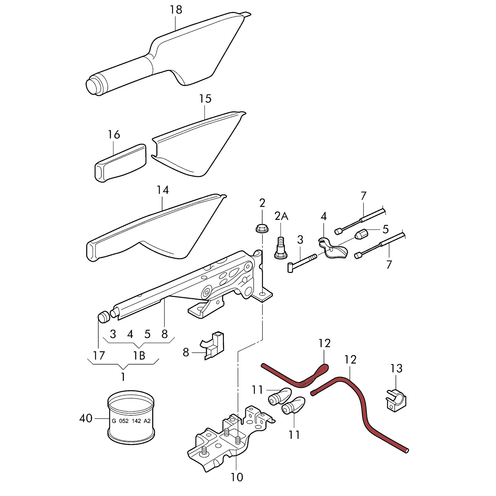 Handbrake Cable Guides Tubes Left & Right For Audi VW Golf 1J0711952C 1J0711951C eBay