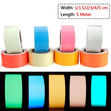 1/1.5/2/3/5cm Width Glow In The Dark Sticky Tape Self-adhesive Luminous Film 5M