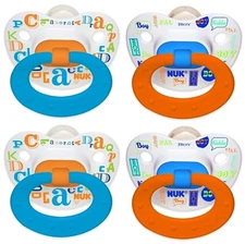 NUK Orthodontic Pacifier Value Pack 0-6 Month 4 Pack,