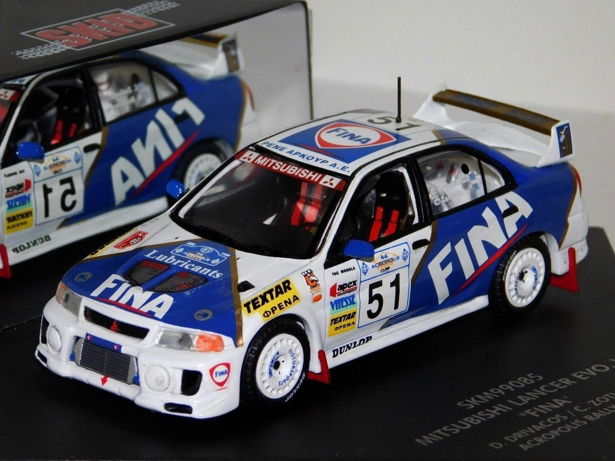 WOW EXTREMELY RARE Mitsubishi Lancer Evo 5 WRC Fina Acropolis 1999