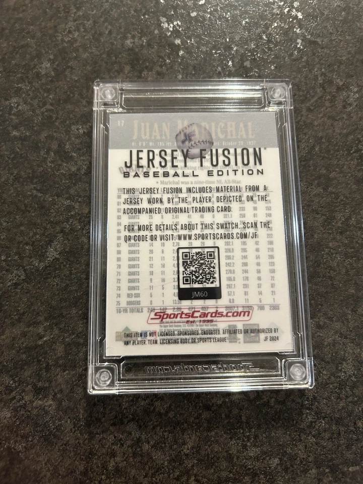 Juan Marichal Dual Patch 2024 Jersey Fusion Memorabilia Relic Card #47/75 - Изображение 2 из 2