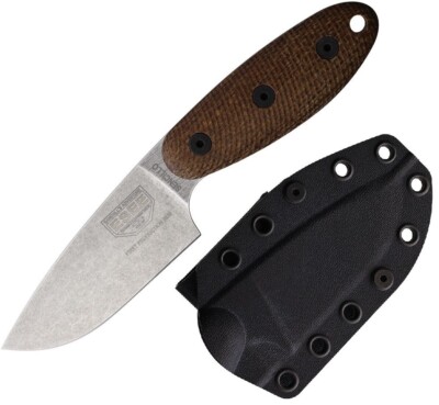 ESEE Sencillo Fixed Knife 3'' A2 Tool Steel Blade Brown Burlap Micarta Handle