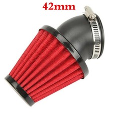 42mm Cold Air Filter Pod Intake Induction 45° Bend Inlet For Motorcycle ATV Red
